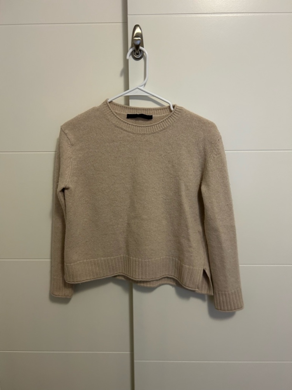 Jenni Kayne Soft Crewneck Sweater in Light Beige